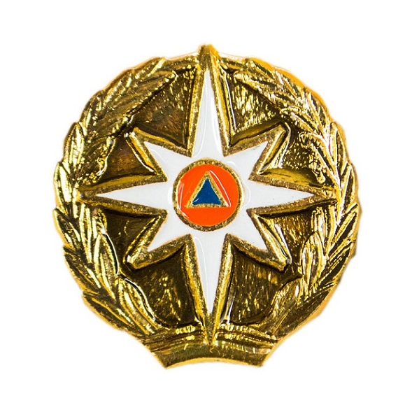 Эмблема петличная "МЧС" золотая